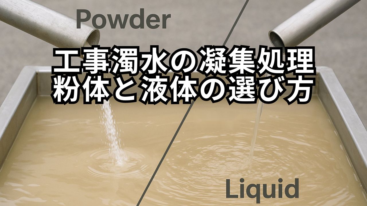 工事濁水の凝集処理（粉体と液体の比較と選定ポイント） | 凝集剤.COM