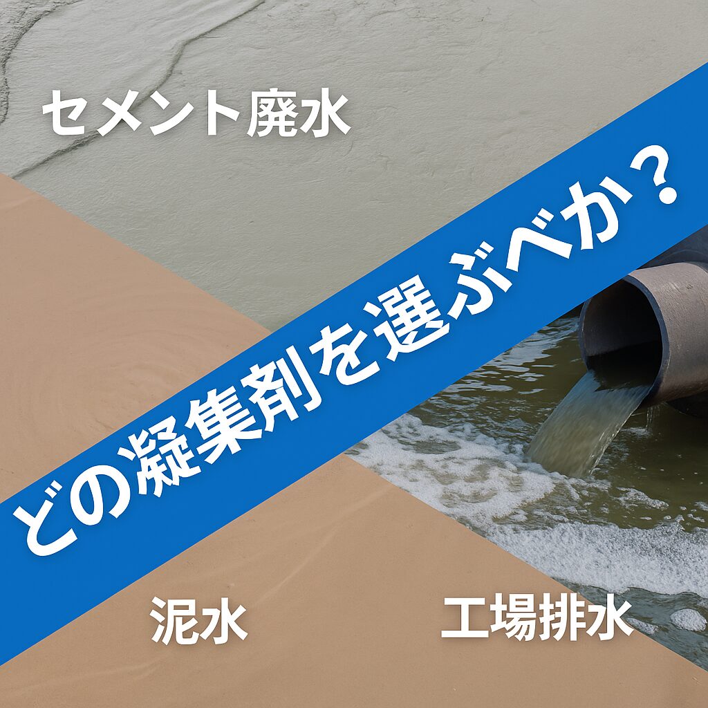 凝集剤の選び方・選定方法｜タイプ別の効き方と現場で使える早見表 | 凝集剤.COM
