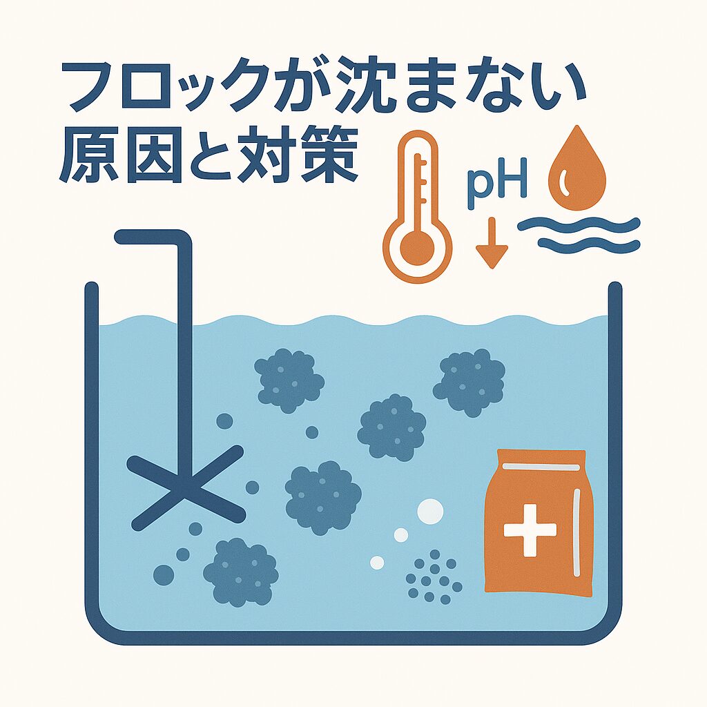 フロックが沈まない原因と対策|現場で必ず確認すべき5つのポイント | 凝集剤.COM